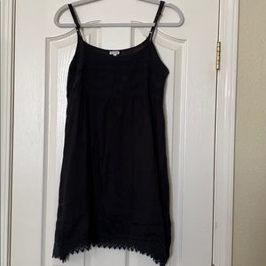 Créme Sundress black with lace